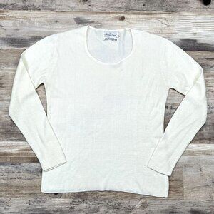 Herman Geist Tan Scoop Neck Sweater Size Large